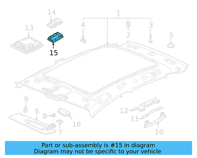 Dome Lamp Lens 5H9-947-133-A-9B9 - View 3