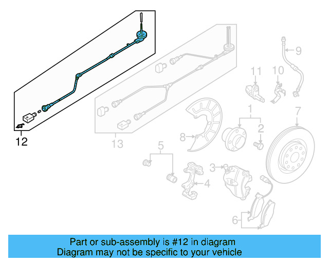 ABS Wheel Speed Sensor Wiring Harness 1Q0-927-903-AA - View 2