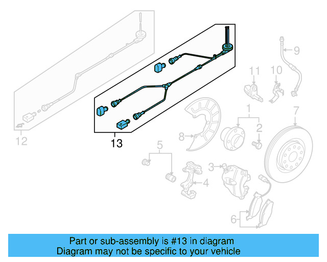ABS Wheel Speed Sensor Wiring Harness 1Q0-927-903-AA - View 3