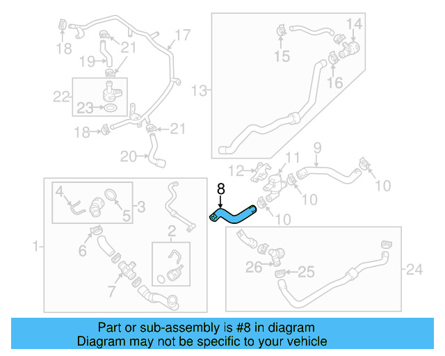 Coolant Hose 5C0-121-096-D - View 7