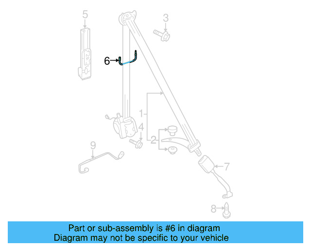 Seat Belt Guide 1K3-857-817 - View 15