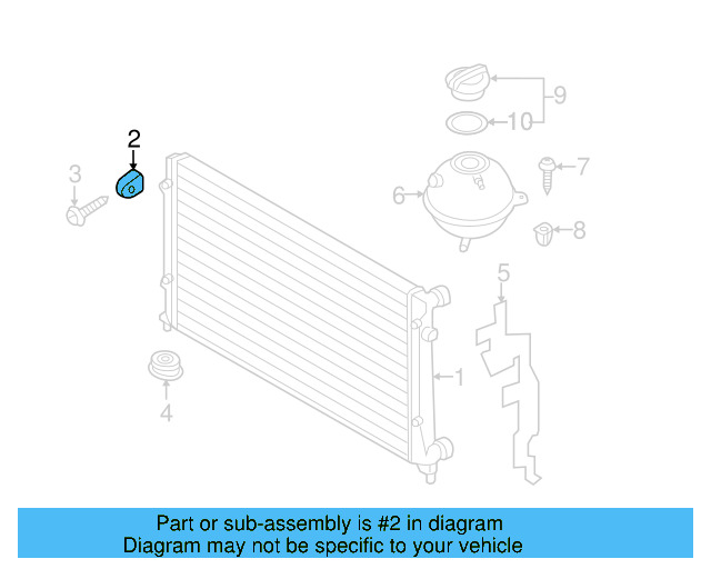 Upper Mount 1K0-121-367-P - View 10