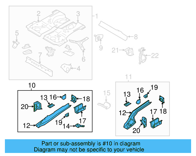 Side Member Assembly 1K6-803-502-D - View 2