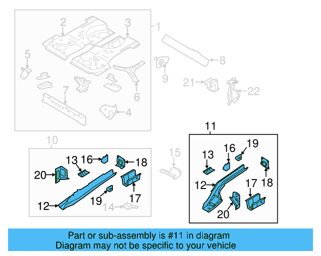 Side Member Assembly 1K6-803-501-G - View 9