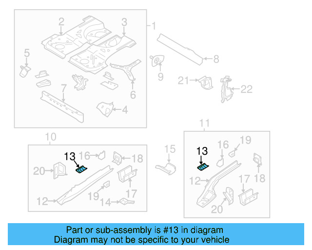 Side Member Reinforcement 1K0-803-119 - View 6