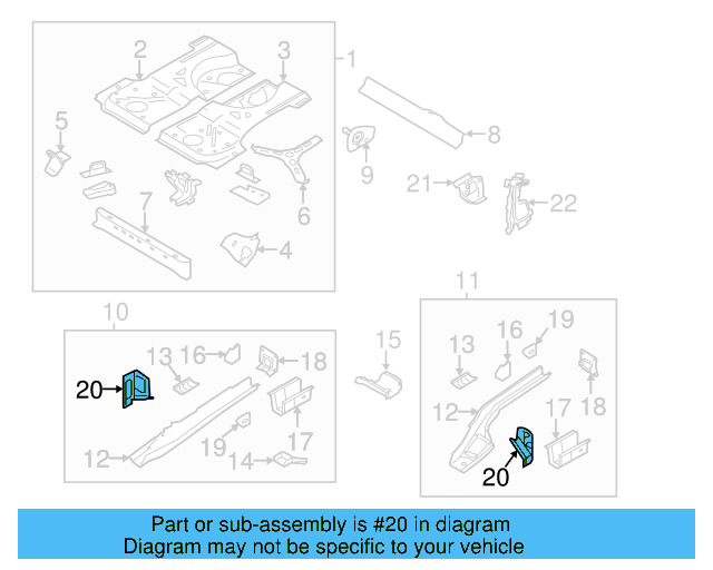 Frame Rail End Bracket 1K0-803-216-B - View 11
