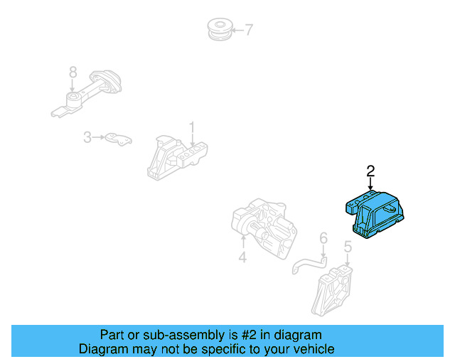 Motor Mount 1J0-199-555-AM - View 4