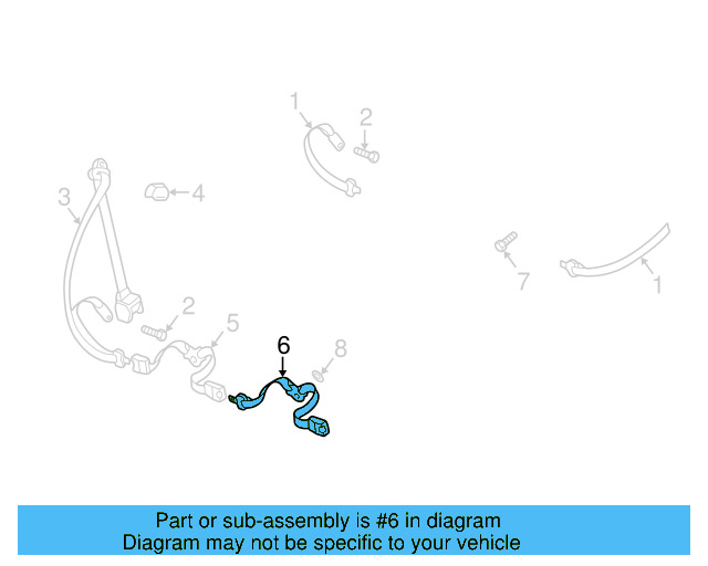 Lap & Shoulder Belt 703-857-821-01C - View 7