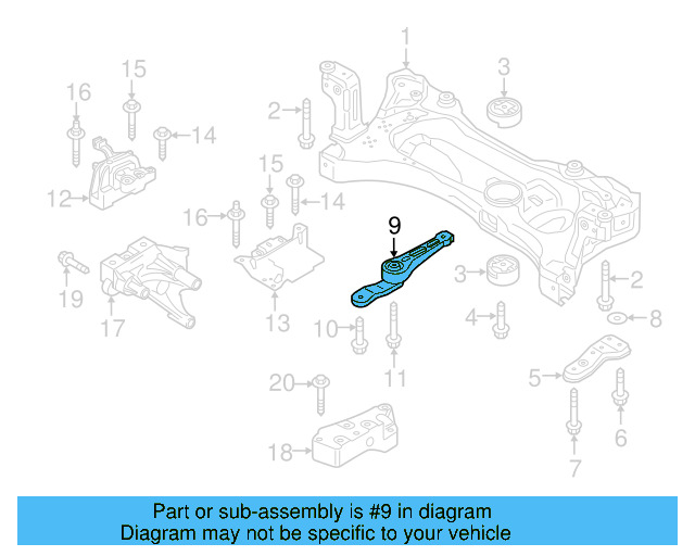 Rear Support 5Q0-199-855-AD - View 16