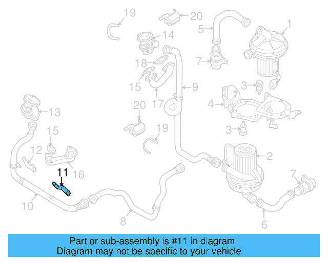 Pressure Pipe Bracket 3D0-131-561-A - View 4