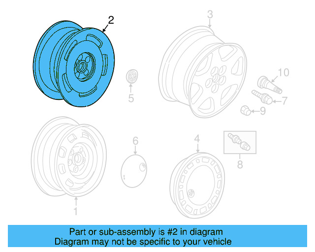Wheel 701-601-027-B-091 - View 3