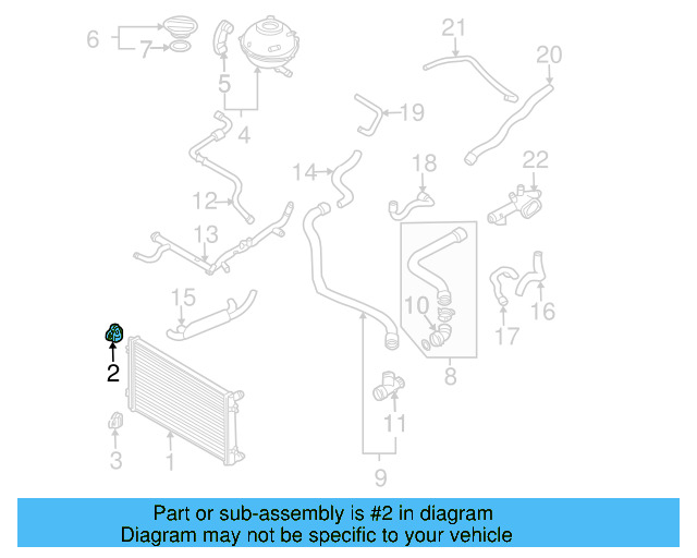 Radiator Upper Bracket 1J0-806-155-E - View 15