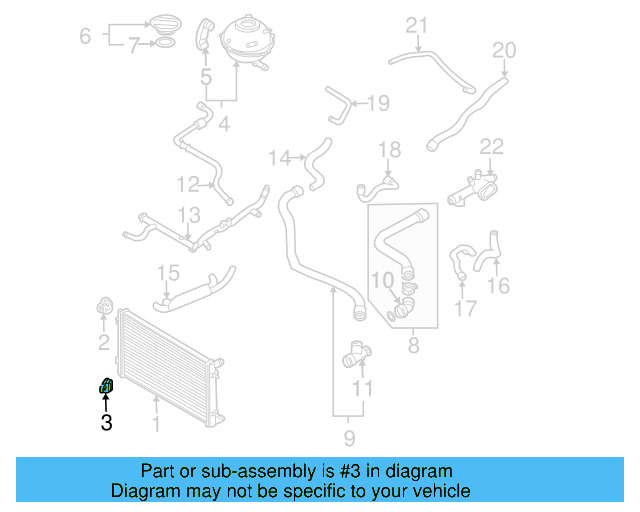 Radiator Lower Bracket 1J0-806-157-F