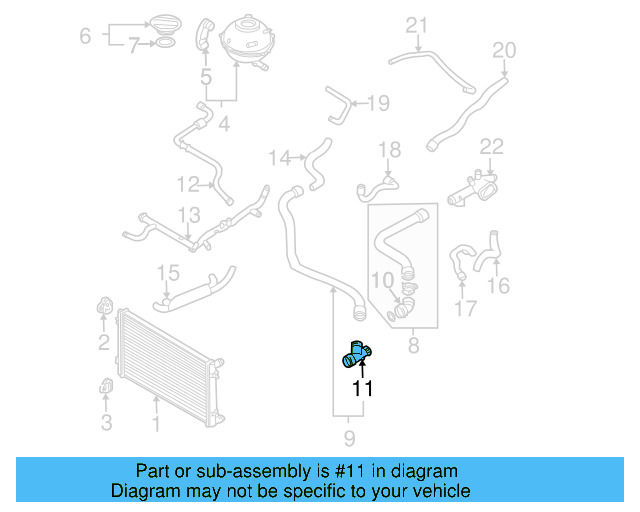 Radiator Coolant Hose Adapter 6Q0-122-291-F - View 4