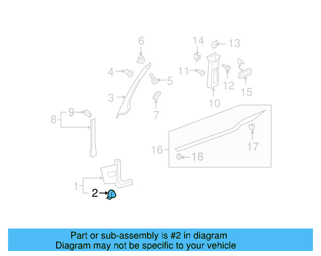 Cowl Trim Clip 1K0-864-247 - View 23