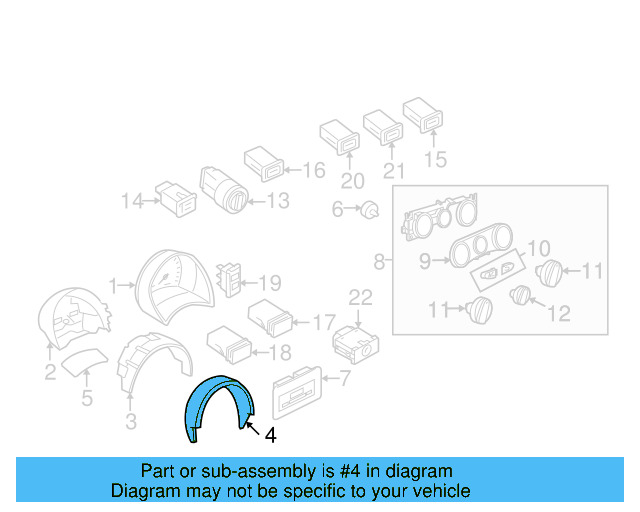 Cluster Bezel 1C1-857-211-C-2AQ