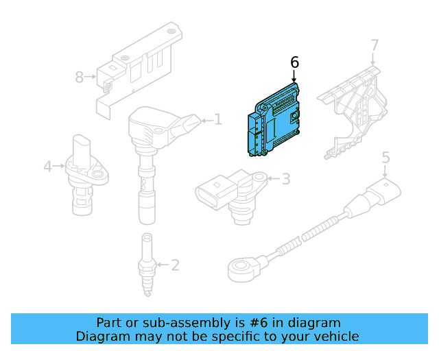 Engine Control Module (ECM) 03H-906-026-T-3CN - View 2