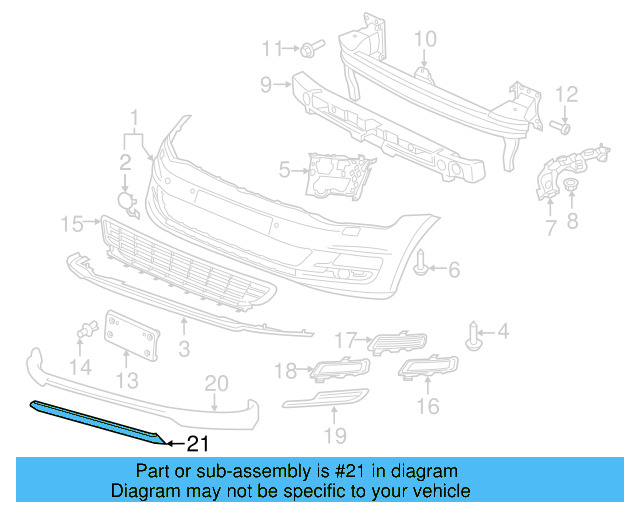 Spoiler Insert Panel 5G0-807-531-U34 - View 4