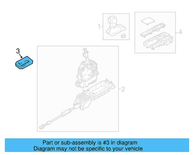 Shifter Assembly Cushion 3QF-713-077 - View 2