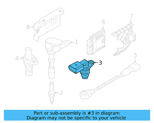 Engine Camshaft Position Sensor 04C-907-601-K - View 14