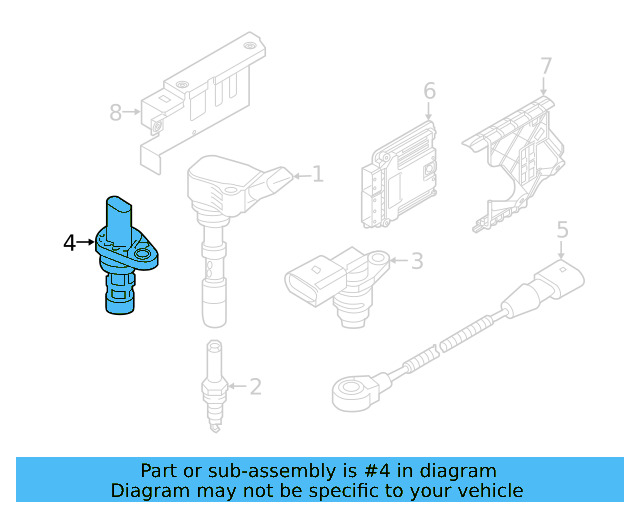 Crankshaft Position Sensor 06K-906-433-B - View 15