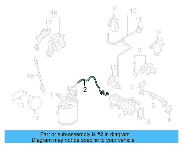 Vacuum Hose 1C0-201-983 - View 7