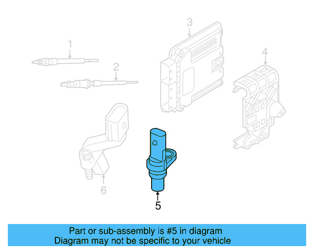 Camshaft Sensor 05E-907-601-D - View 17
