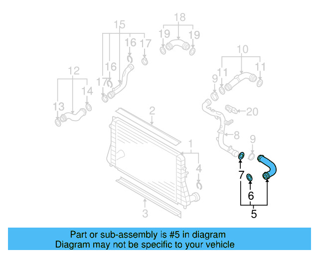 Pressure Hose 1K0-145-834-AM - View 47