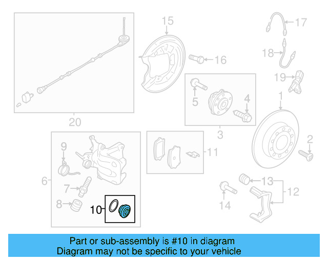 Caliper Overhaul Kit 1J0-698-671 - View 9