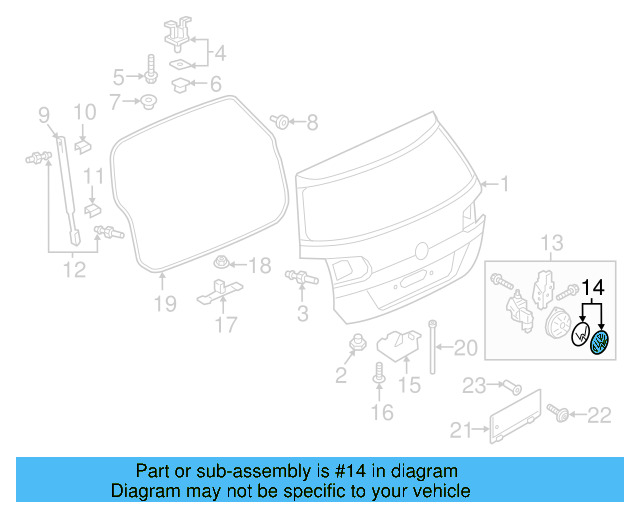 Nameplate 5G9-853-675-AE-MGM - View 5