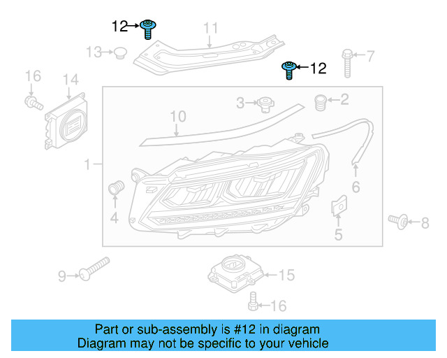 Headlamp Assembly Bolt N-911-776-01 - View 35