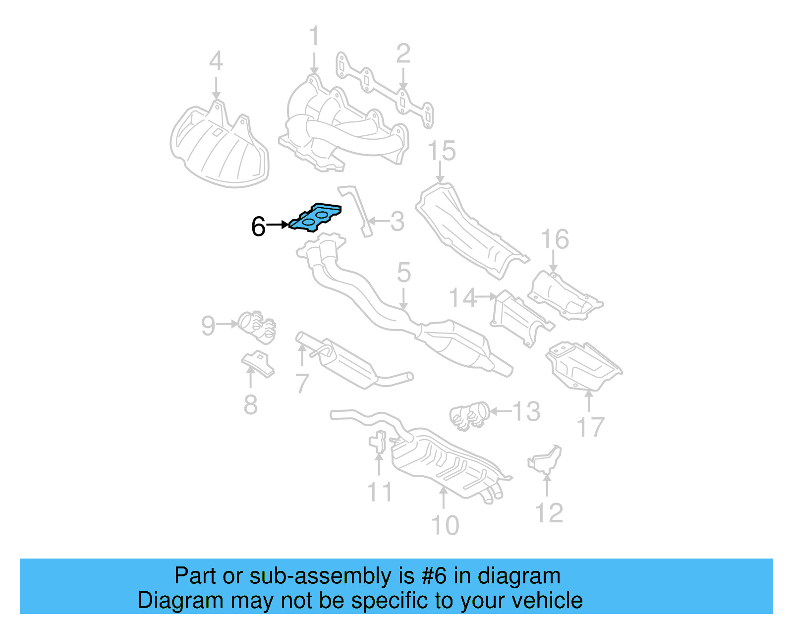 Exhaust Pipe To Manifold Gasket 533-253-115-C