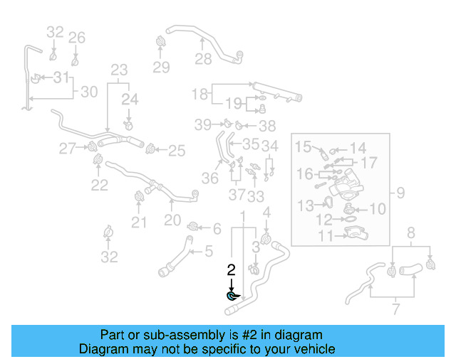Upper Hose Front Bracket 7L6-121-129-A - View 8