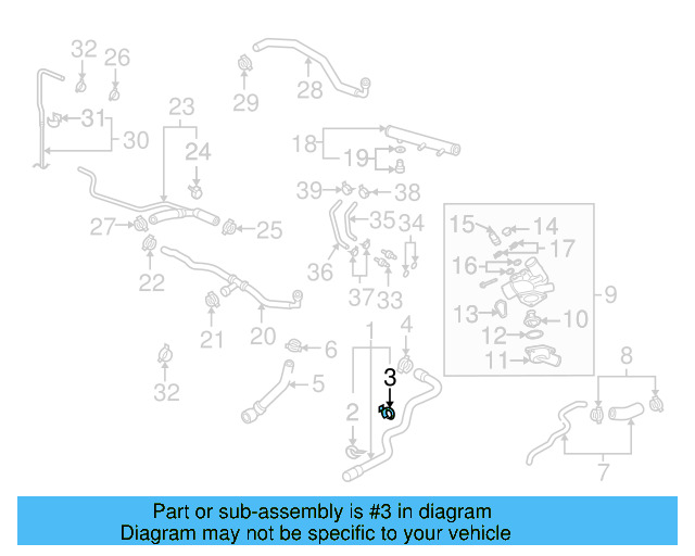 Upper Hose Rear Bracket N-105-390-01 - View 6