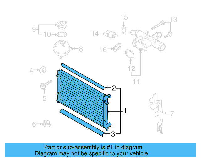 Radiator 1K0-121-251-AB - View 17