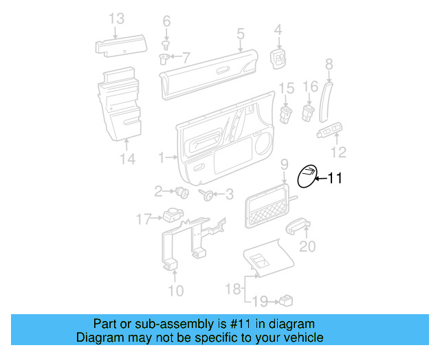 Speaker Grille 1C0-867-102-A-X30 - View 16