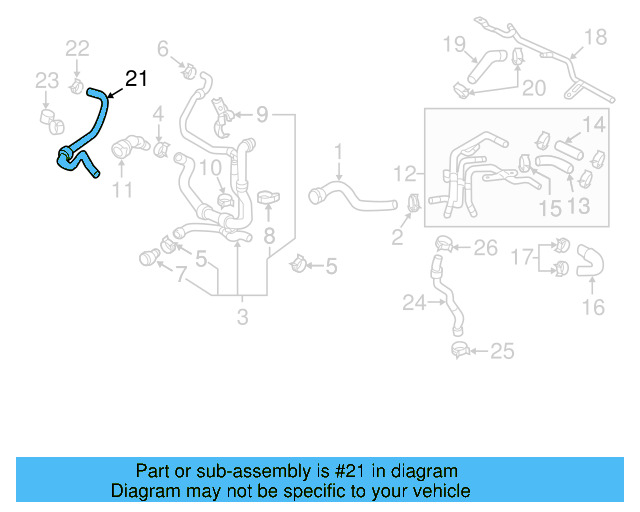 Hose 5K0-122-447-L - View 13
