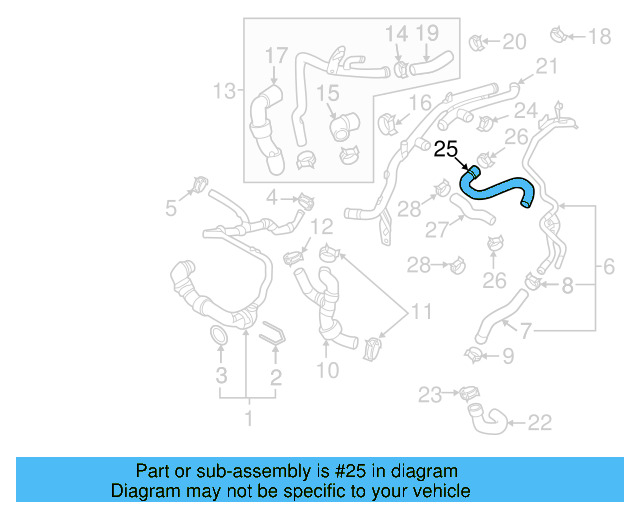 Engine Coolant Hose 5Q0-122-096-E - View 13
