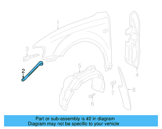Fender Brace 3B0-821-135-A - View 8