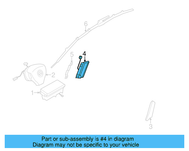 Side Impact Inflator Module 3C0-880-441 - View 4
