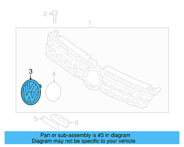Emblem Mount Frame 7P6-853-343-H81 - View 9