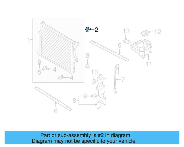 Radiator Upper Insulator 7L0-121-276-A - View 12