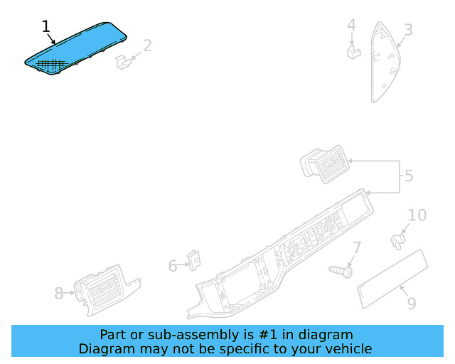 Speaker Grille 3CN-819-153-82V - View 5