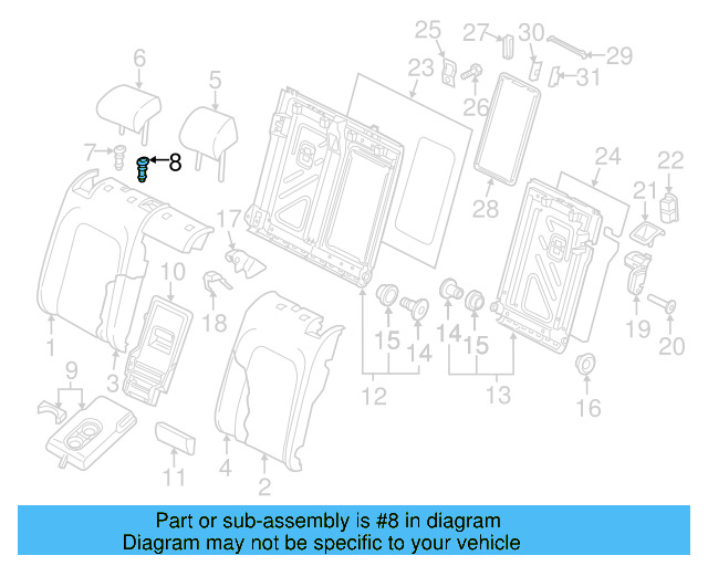 Seat Belt Guide 5GM-857-781-A-82V - View 5