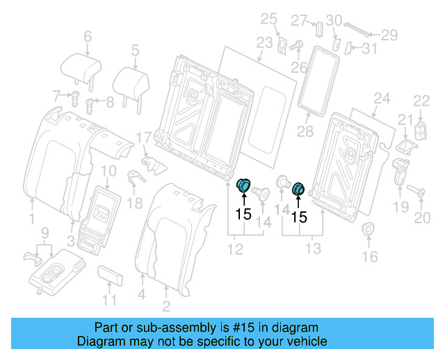 Seat Back Frame Sleeve 5QM-885-649 - View 11