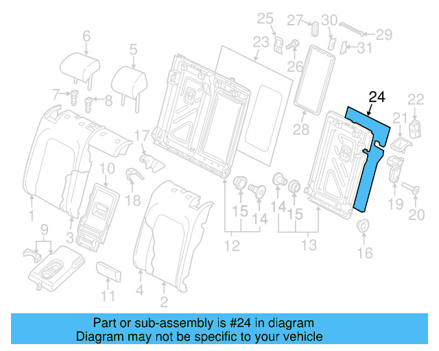 Seat Back Panel 5GM-885-753-CA9 - View 14
