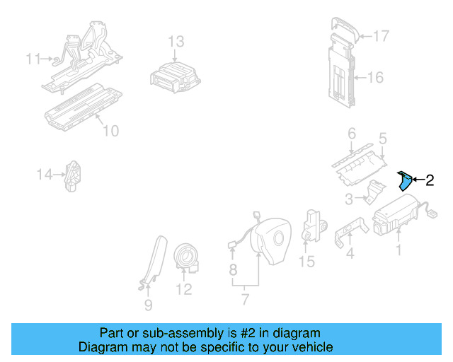 Passenger Air Bag Bracket 1Q0-880-572-B - View 3