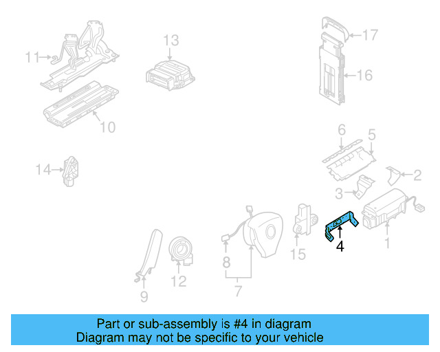 Passenger Air Bag Retainer Bracket 1K0-880-195-D - View 8