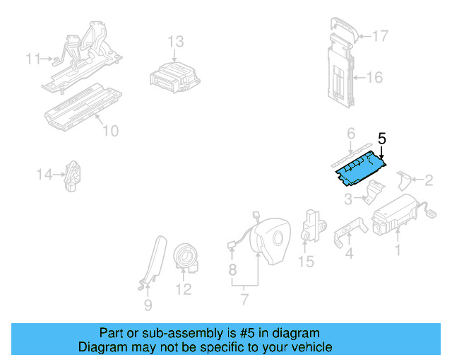 Instrument Panel Air Bag Bracket 1K1-880-215-A - View 8