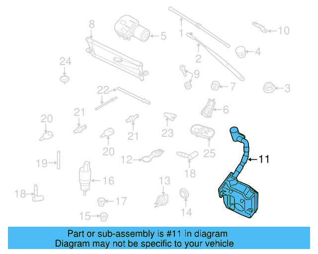 Washer Reservoir 1K0-955-453-S - View 8